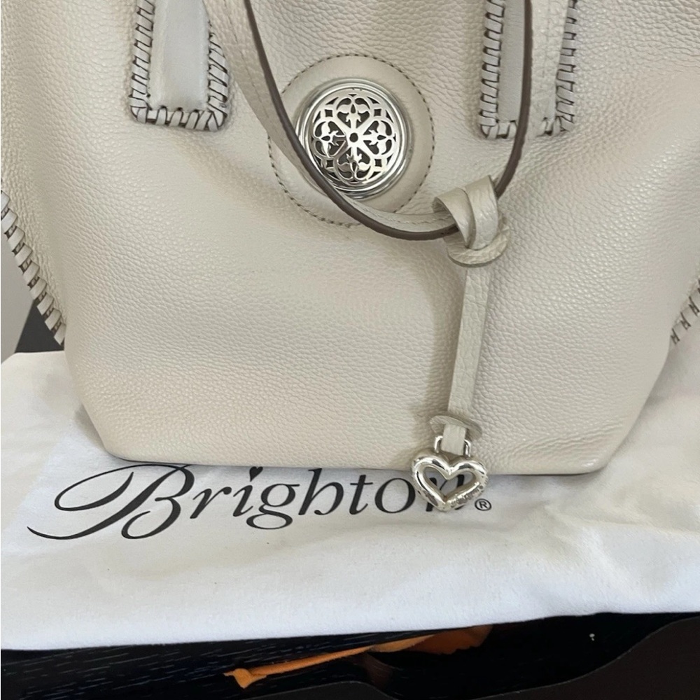 Brighton Cream Leather Tote Bag Ferrara
